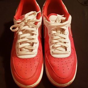Mens red and white NIKE Air Force
